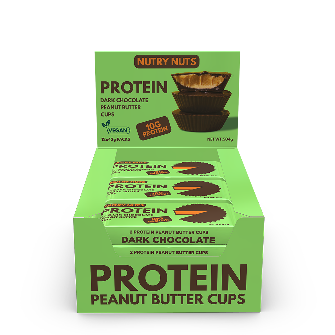 Billede af Nutry Nuts Peanut Butter Cups - Dark Chocolate Vegan (12x 42g) hos Muscle House
