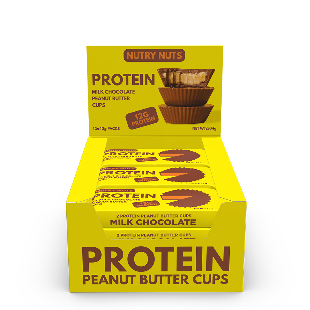 Billede af Nutry Nuts Peanut Butter Cups - Milk Chocolate (12x 42g) hos Muscle House