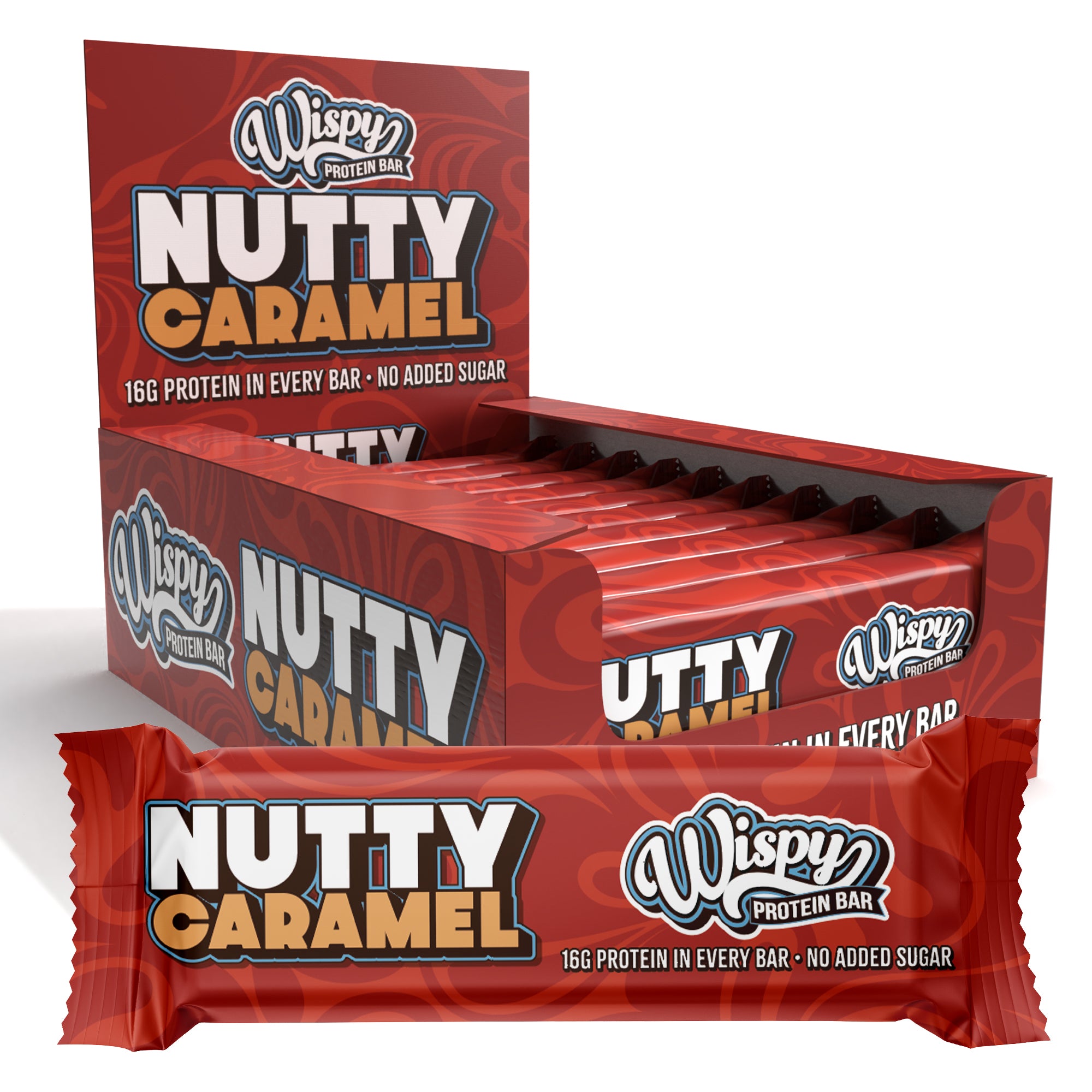 Brug Wispy Protein Bar - Nutty Caramel (10x 55g) til en forbedret oplevelse