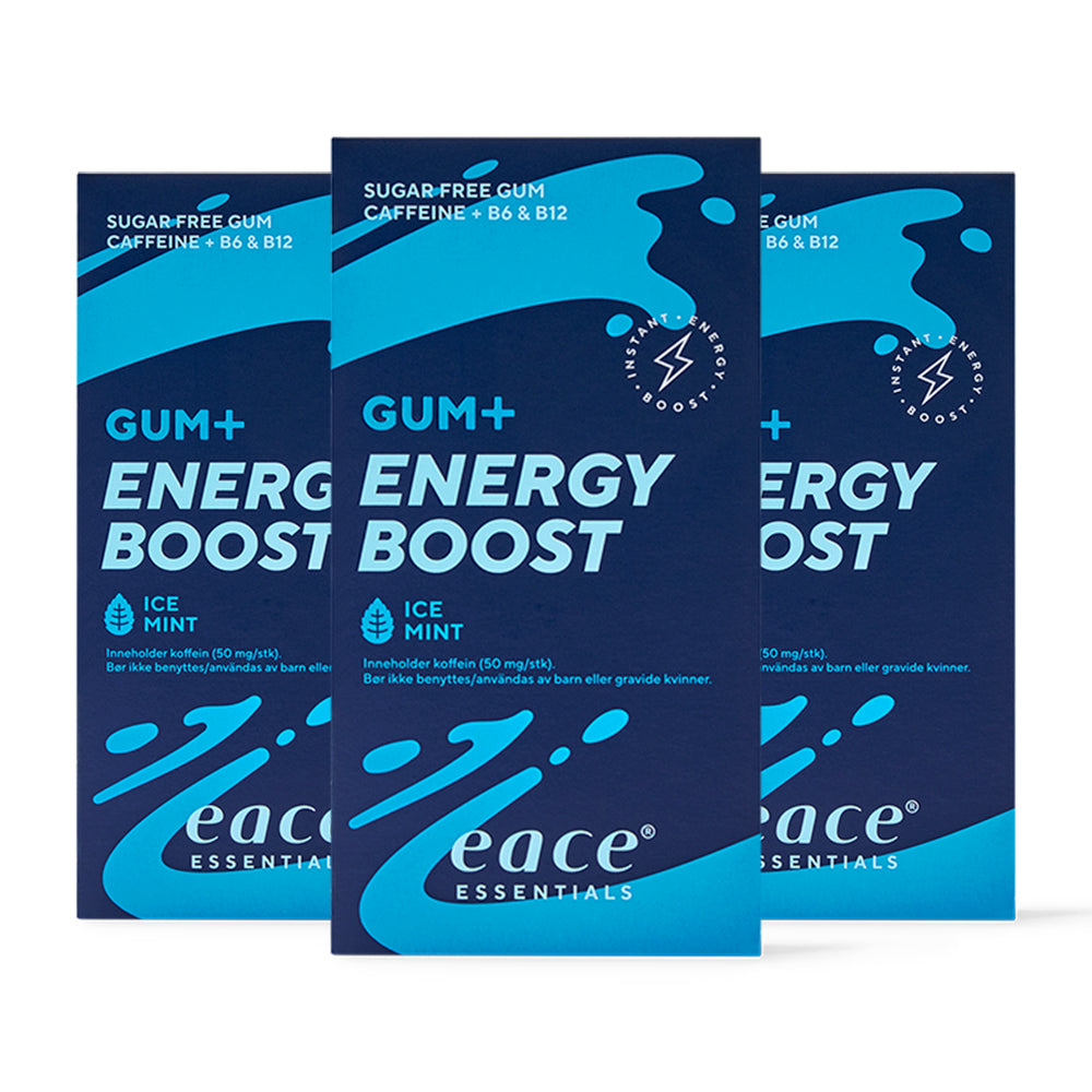 Brug Eace Gum + Energy Boost (10x 10 stk) til en forbedret oplevelse