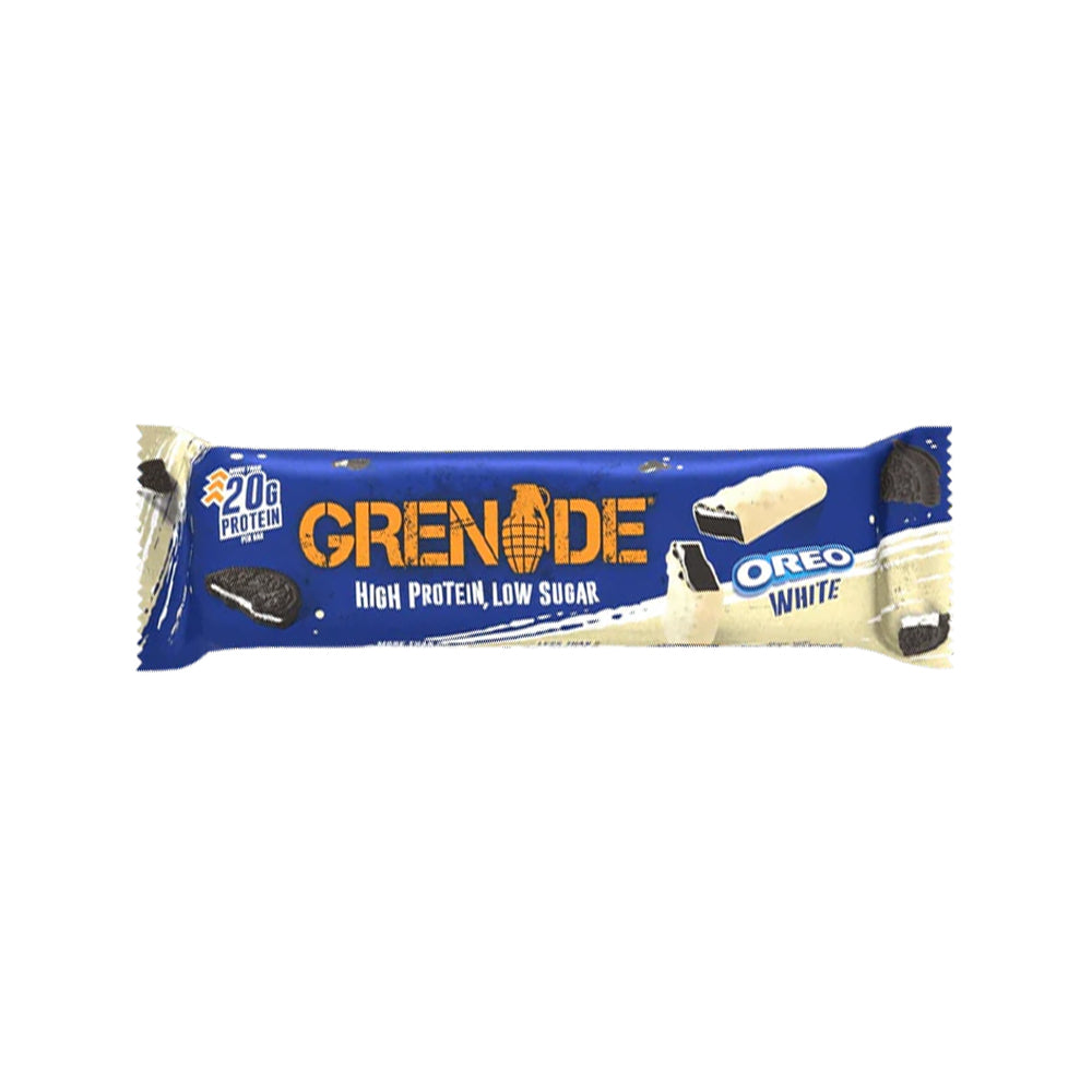 Brug Grenade Protein Bar - Oreo White (60g) til en forbedret oplevelse