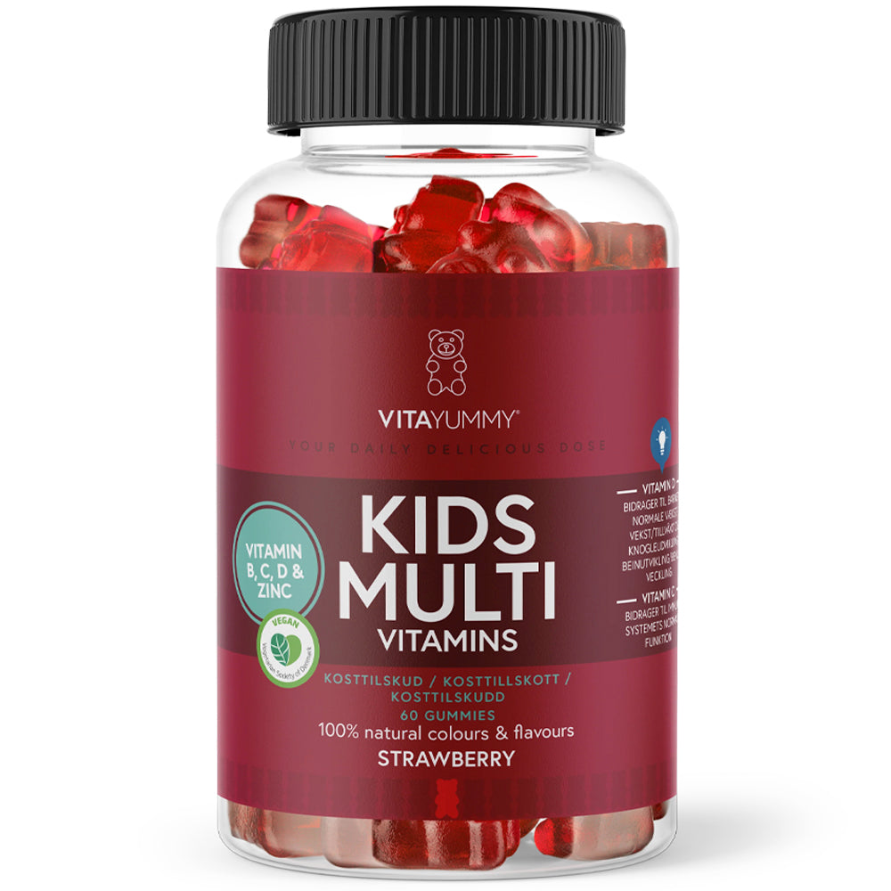 Se VitaYummy Kids Multivitamin - Strawberry (60 stk) hos Muscle House