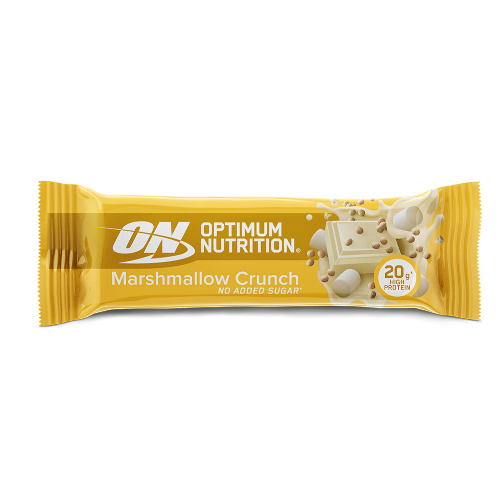 Se Optimum Nutrition Protein Bar - Marshmallow Crunch (65g) hos Muscle House