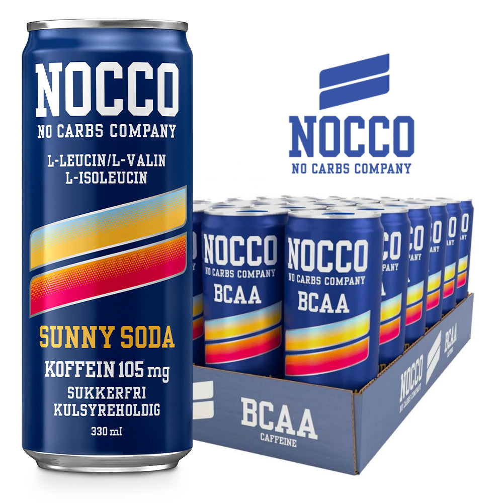 Brug NOCCO - Sunny Soda Limited Edition (24x 330ml) - OBS! BEDST FØR 28/5-24 til en forbedret oplevelse