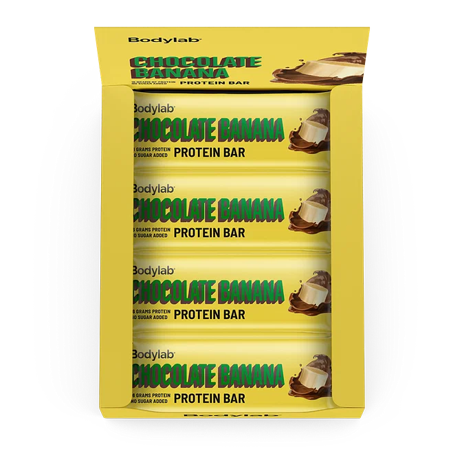 Brug Bodylab Protein Bar - Chocolate Banana (12x55g) til en forbedret oplevelse
