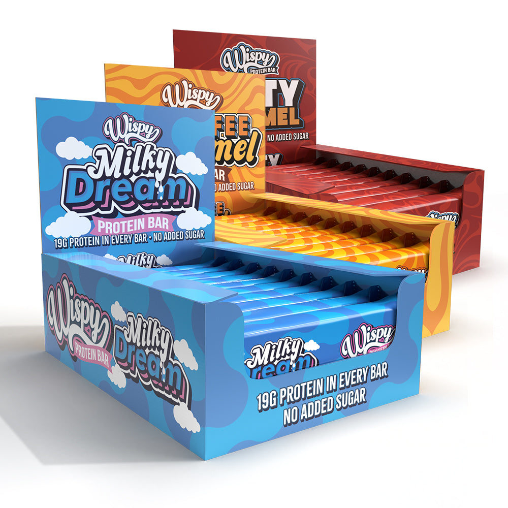 Brug Wispy Protein Bar (30x 55g) til en forbedret oplevelse