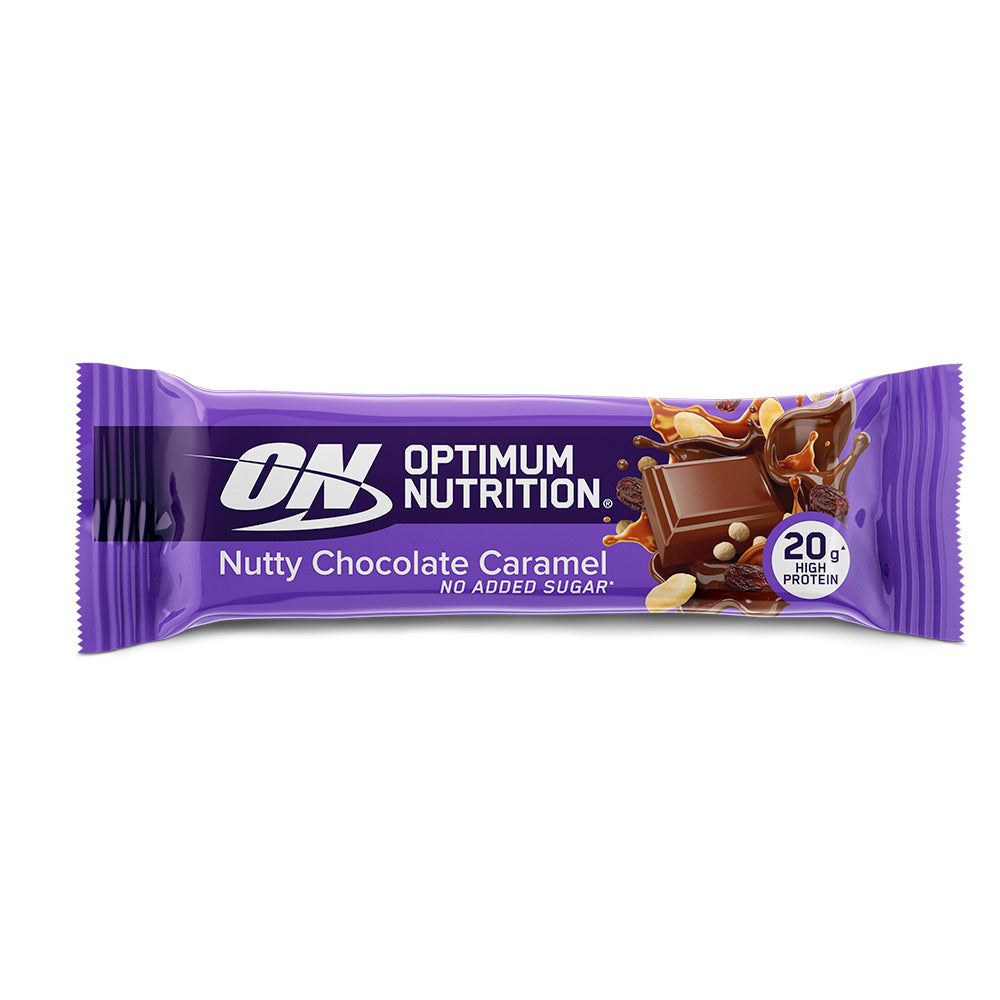 Se Optimum Nutrition Protein Bar - Nutty Chocolate Caramel (70g) hos Muscle House