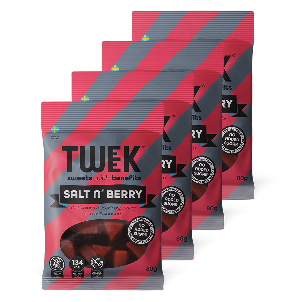Brug TWEEK Candy - Salt N' Berry (4x80g) til en forbedret oplevelse