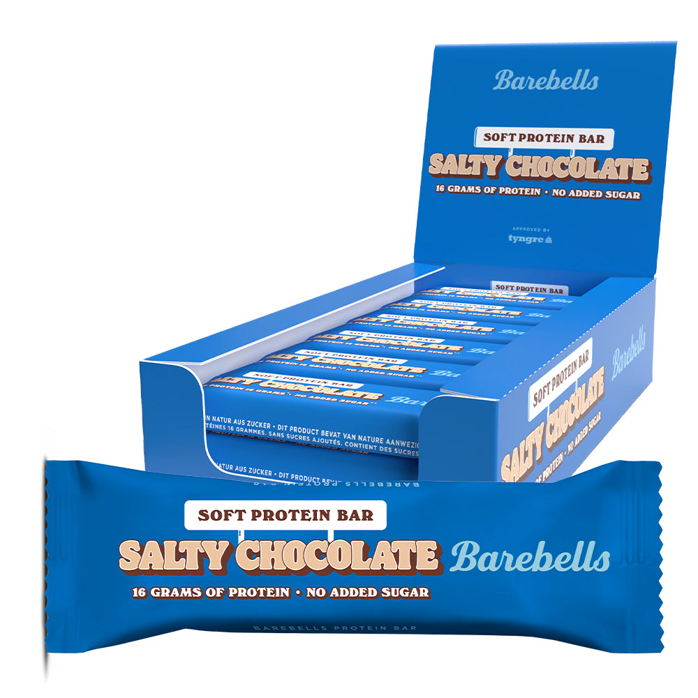 Brug Barebells Soft Protein Bar - Salty Chocolate (12x 55g) til en forbedret oplevelse