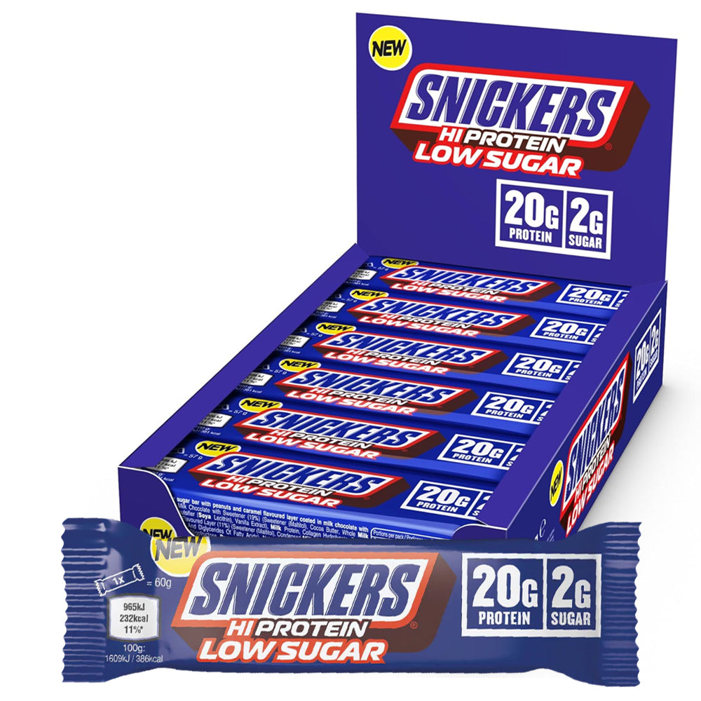 Billede af Snickers Hi Protein Bar Low Sugar - Original (12x 57g) hos Muscle House