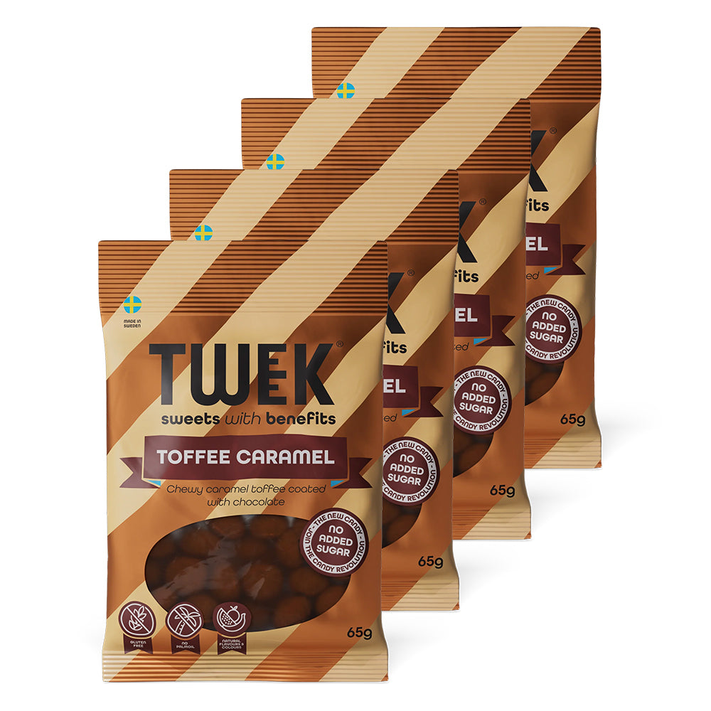 Brug TWEEK Candy - Toffee Caramel (4x65g) til en forbedret oplevelse