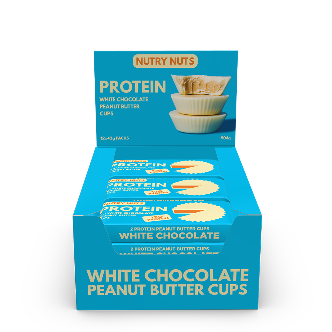 Billede af Nutry Nuts Peanut Butter Cups - White Chocolate (12x 42g) hos Muscle House