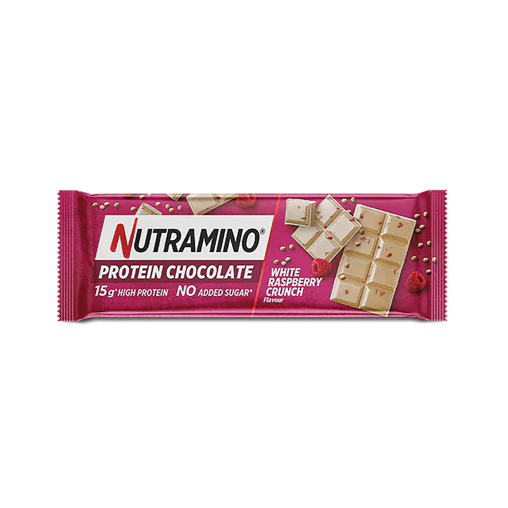 Billede af Nutramino Protein Chocolate Bar - White Raspberry Crunch (50g)