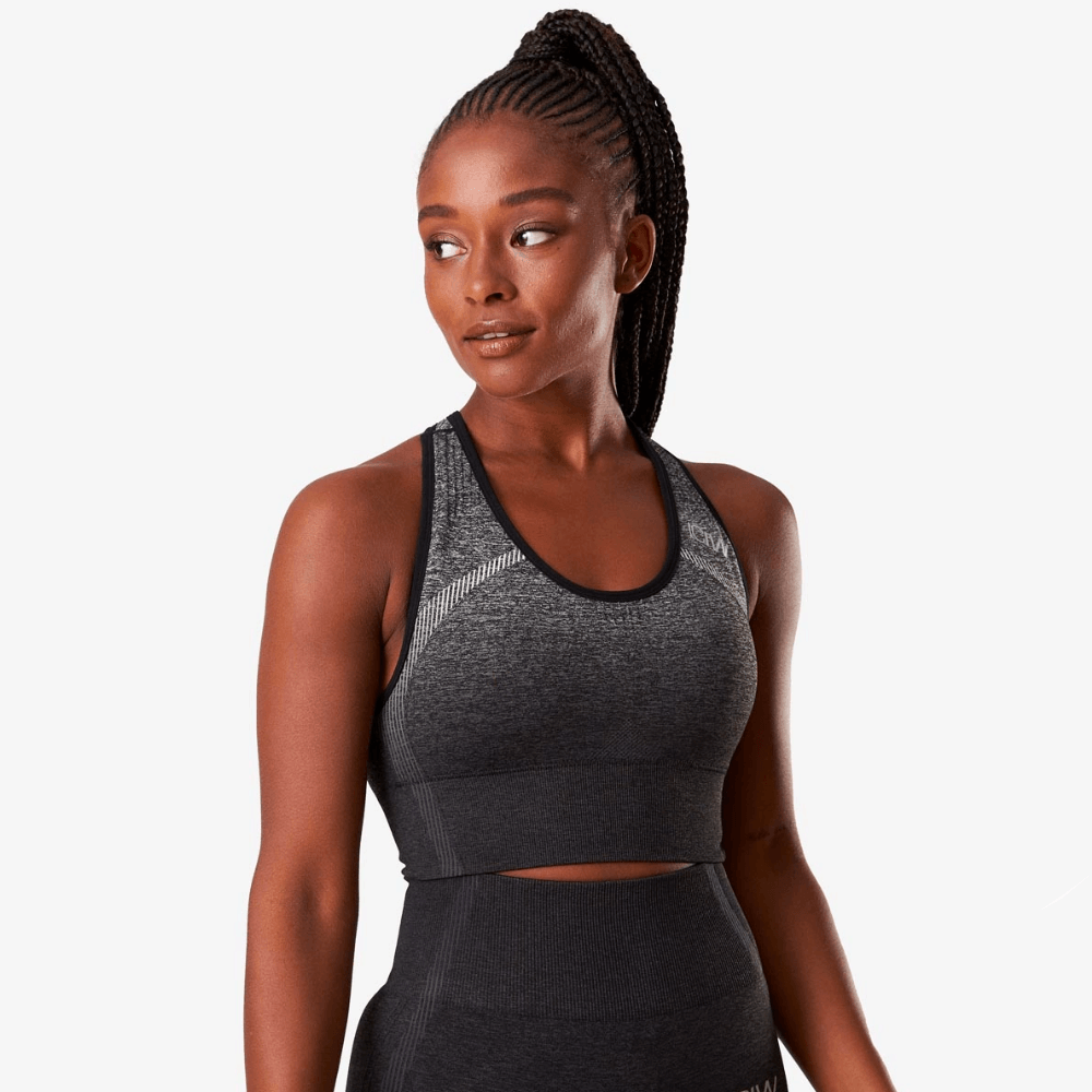 Brug ICANIWILL Ombre Seamless Sports Bra Graphite Melange til en forbedret oplevelse