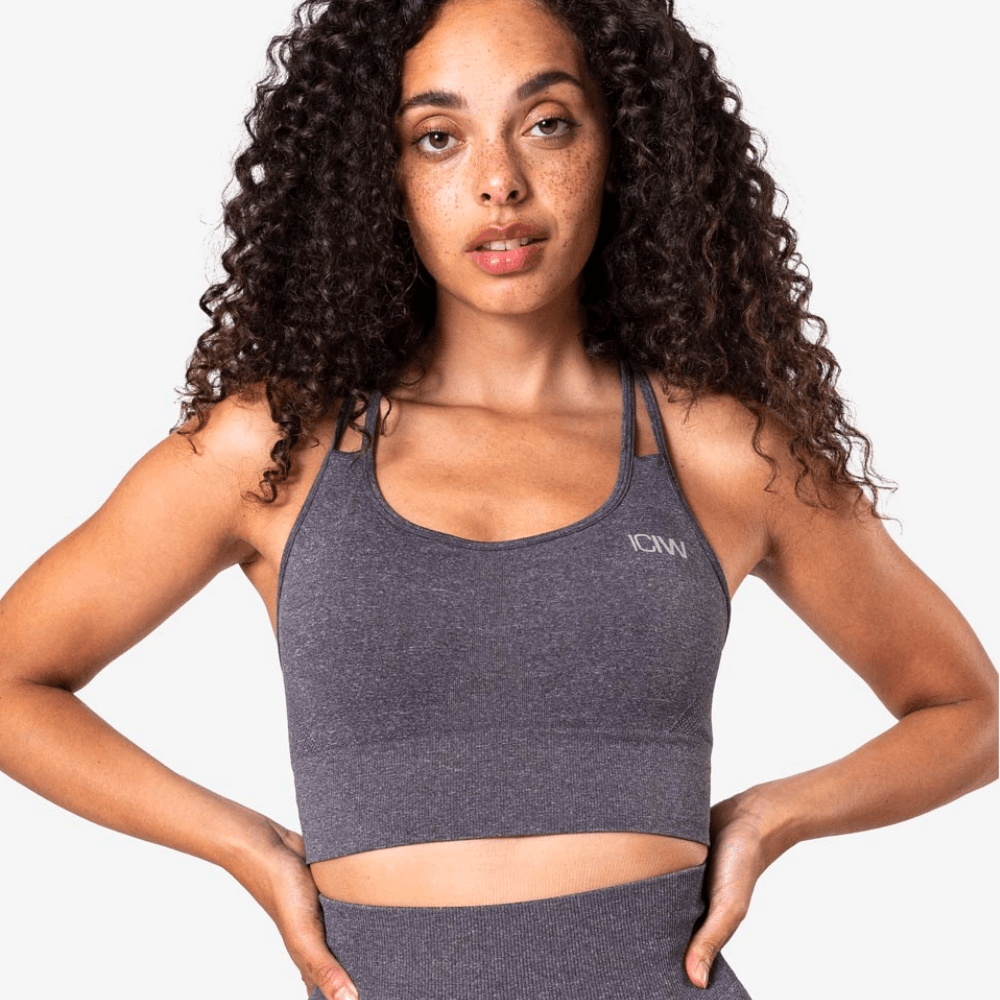 Brug ICANIWILL Define Seamless Sports Bra Grey Melange til en forbedret oplevelse