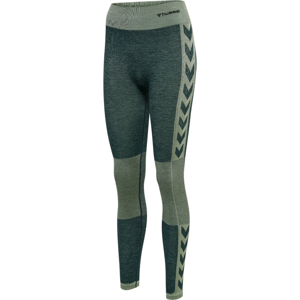 Brug Hummel CLEA Seamless Mid Waist Tights  -  Darkest Spruce/Basil Melange til en forbedret oplevelse