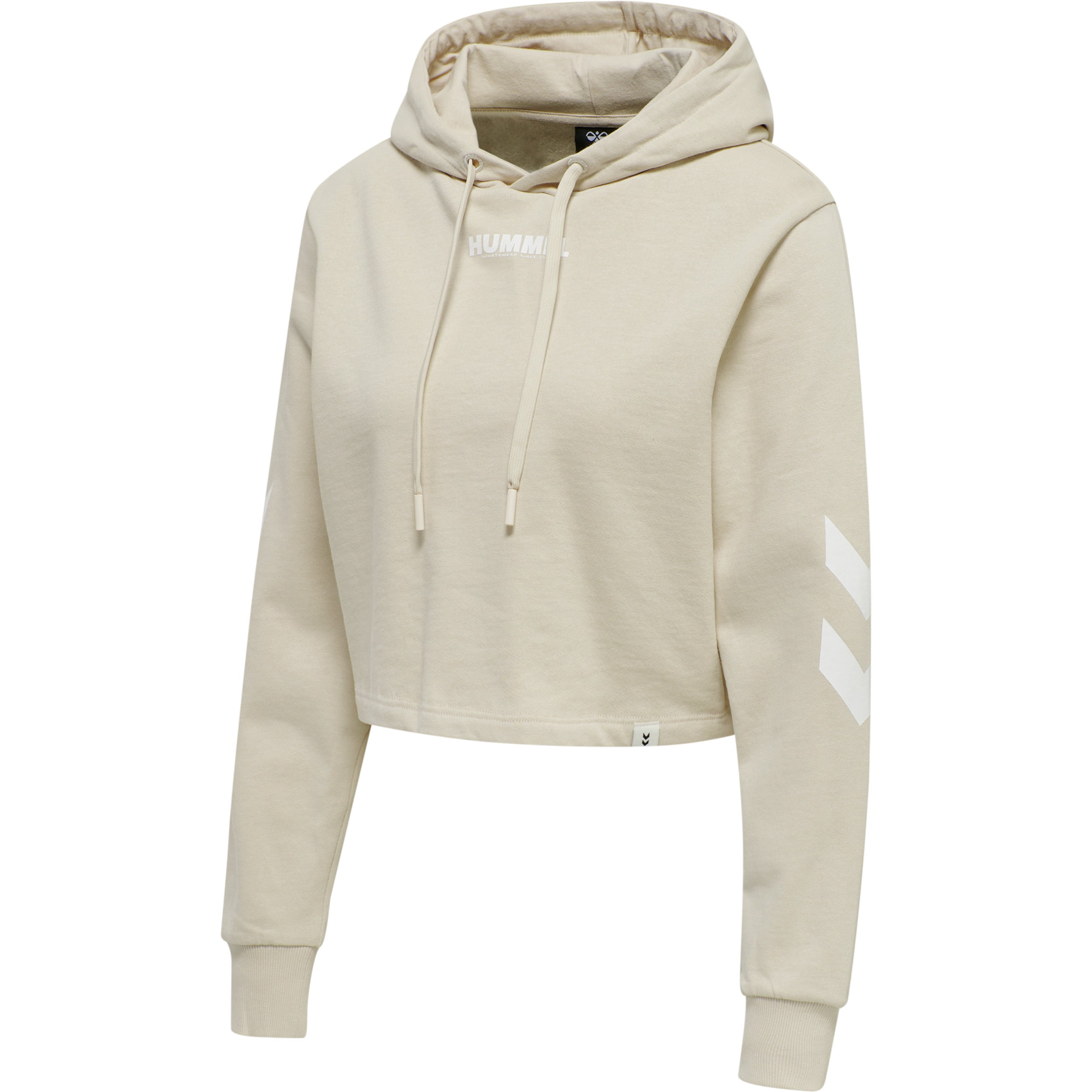 Brug Hummel Legacy Cropped Hoodie - Pumice Stone til en forbedret oplevelse