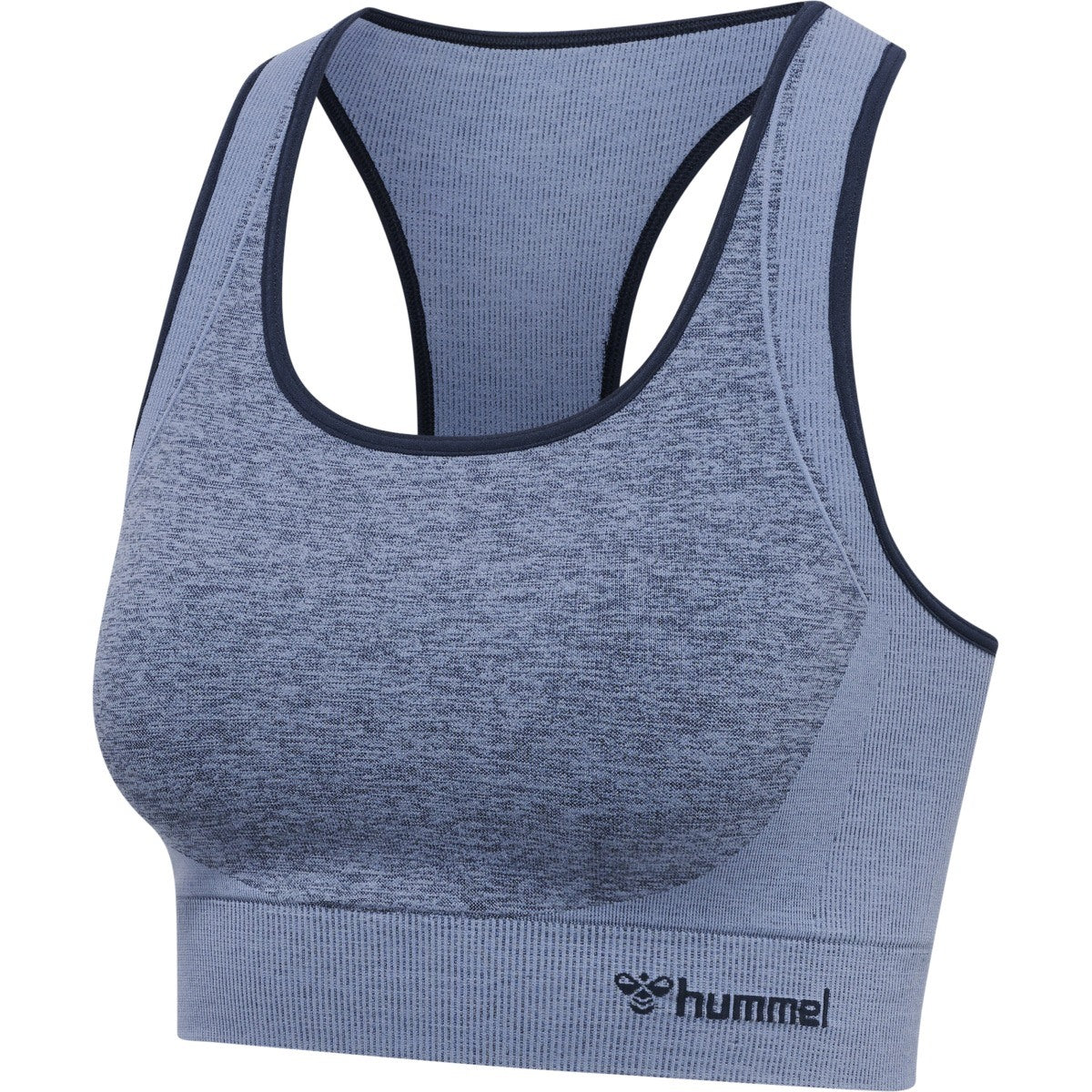 Se Hummel KARINA Seamless Sports Top - Black Iris/Coronet Melange hos Muscle House