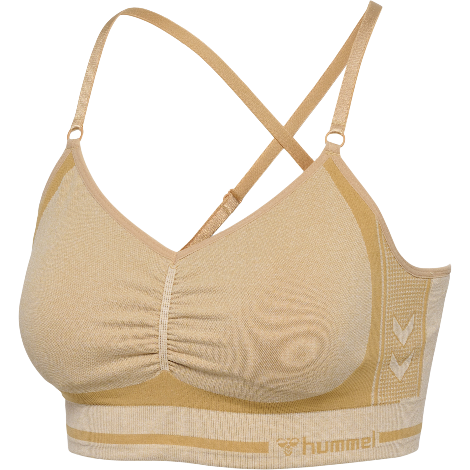 Brug Hummel LULU Seamless Scrunch Bra - Curds & Whey Melange - Proteinpulver til en forbedret oplevelse