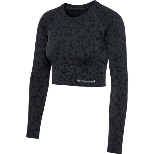 Billede af Hummel MT PI Seamless Crop T-Shirt L/S - Black