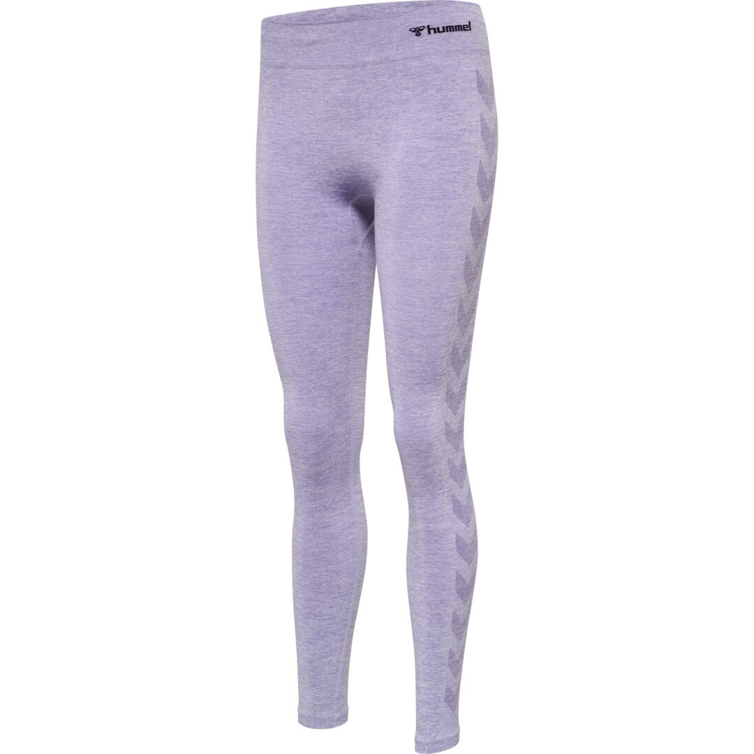 Se Hummel CI Seamless Mid Waist Tights - Lavender Melange hos Muscle House