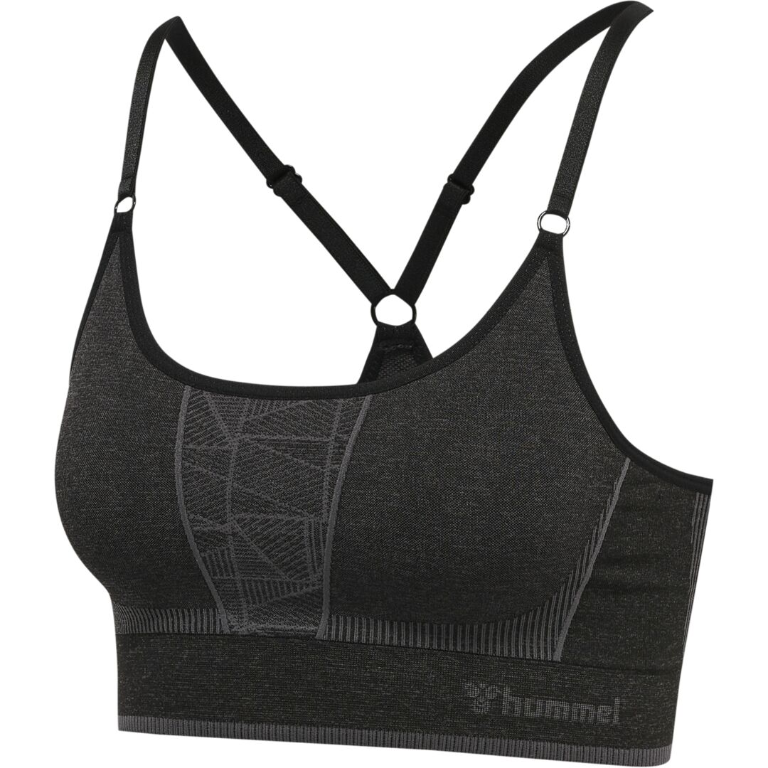 Billede af Hummel ENERGY Seamless Sports Top - Black/Asphalt Melange hos Muscle House