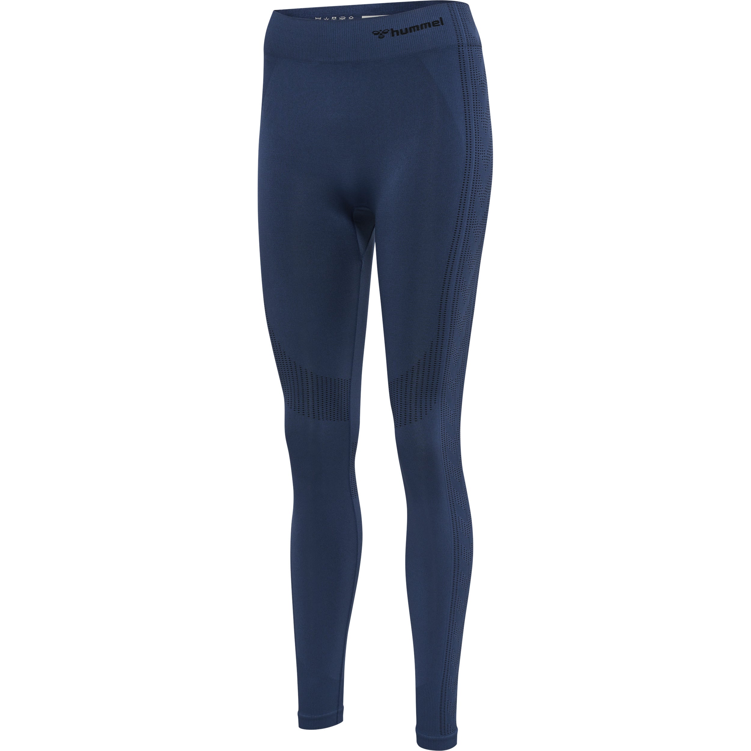 Se Hummel Shaping Seamless Mid Waist Tights - Insignia Blue hos Muscle House