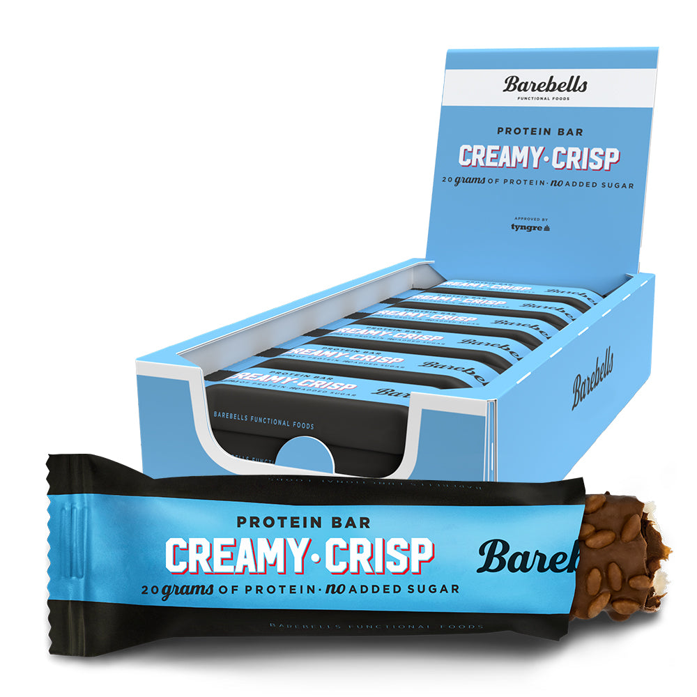 Brug Barebells Protein Bar - Creamy Crisp (12x 55g) til en forbedret oplevelse