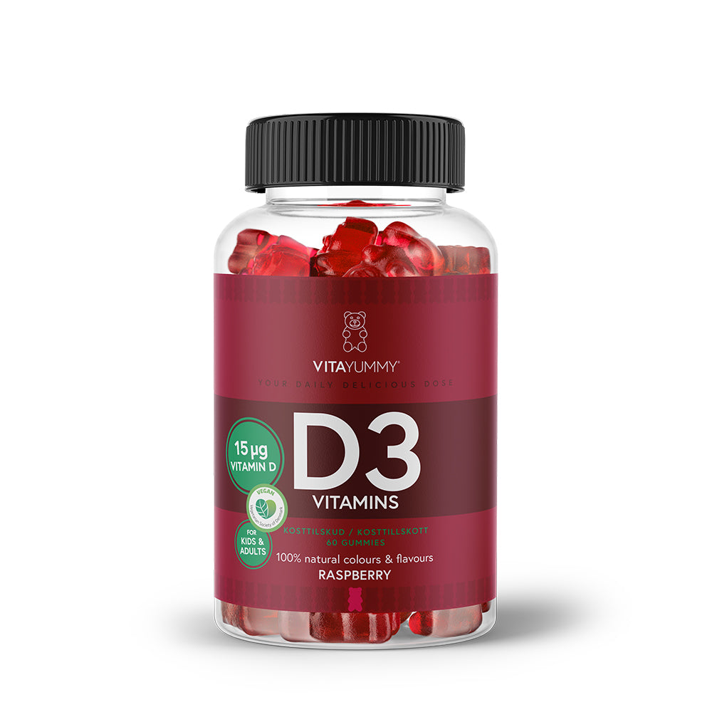 Se VitaYummy Vitamin D3 - Raspberry (60 stk) hos Muscle House