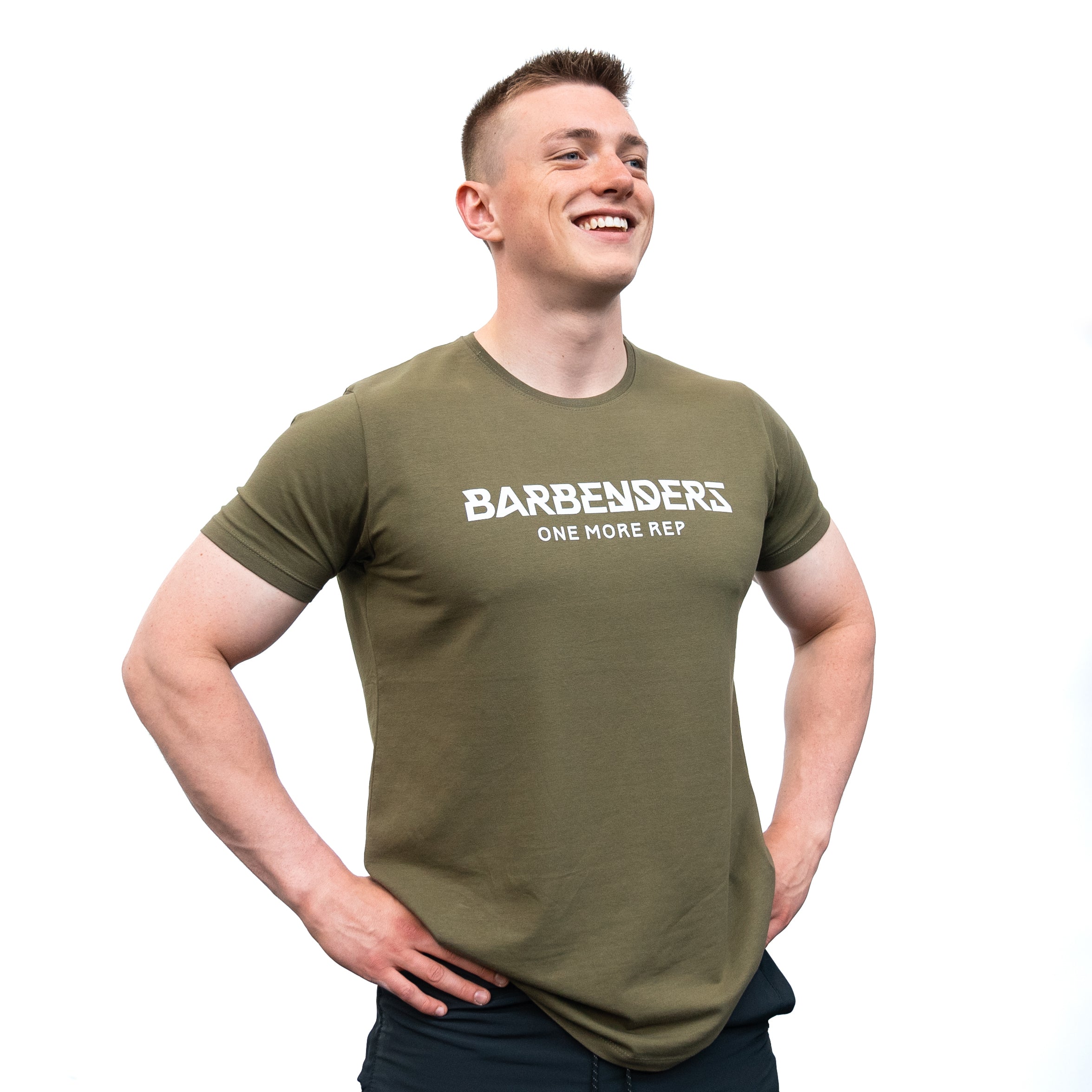 Se Barbenders Muscle Tee - Olive Green hos Muscle House