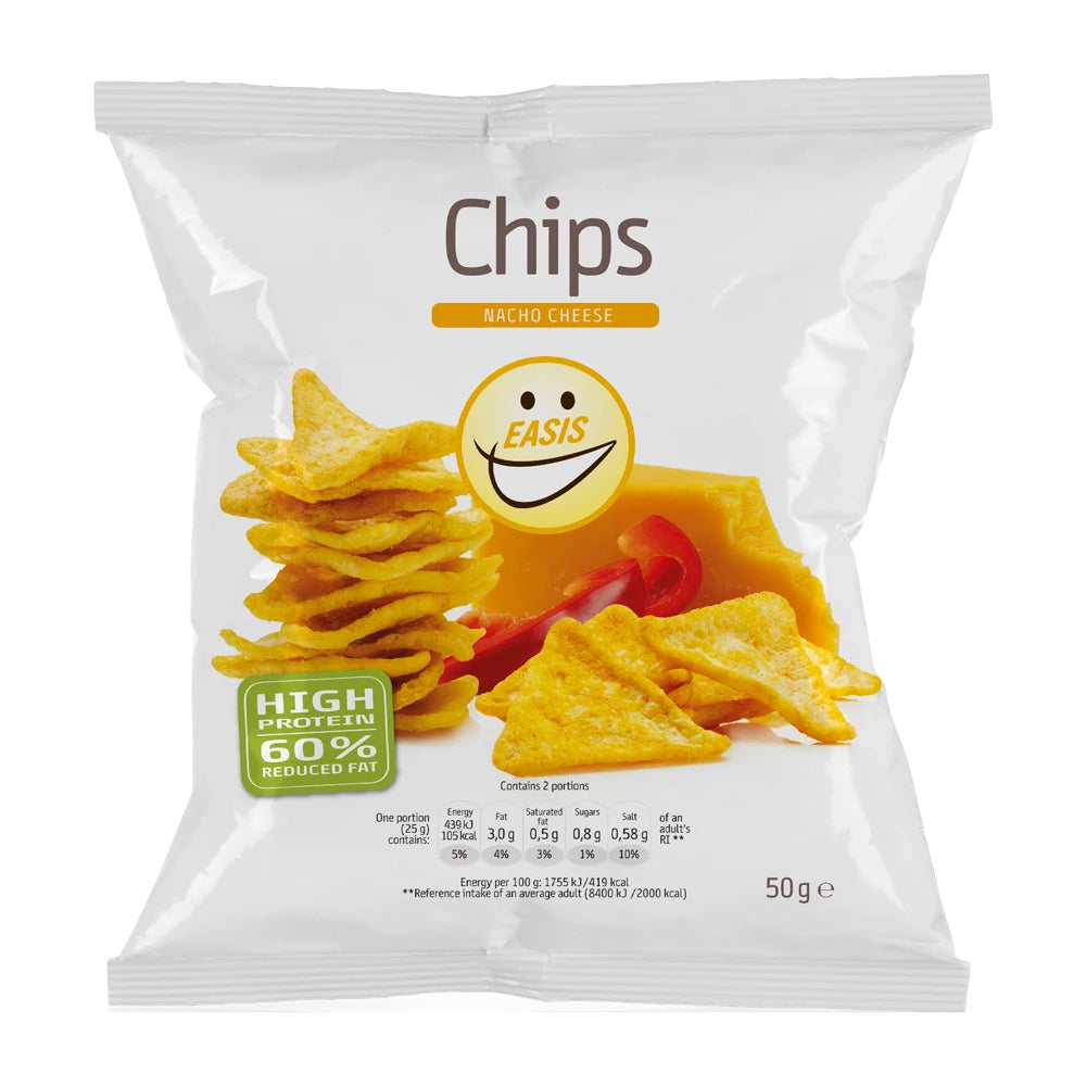 Brug EASIS Chips (50g) - Nacho Cheese til en forbedret oplevelse