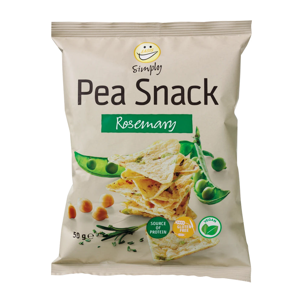 Se EASIS Snacks (50g) - Simply pea snack med rosmarin hos Muscle House