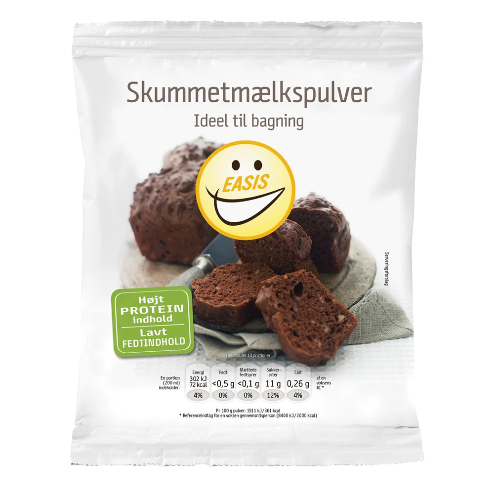 Se EASIS Kageblanding (200g) - Skummetmælkspulver hos Muscle House