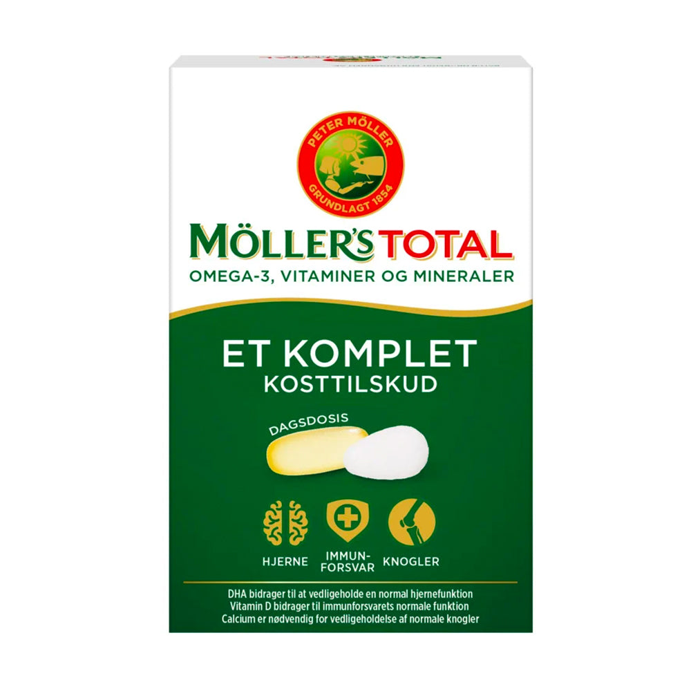 Brug Møllers Tran Total + Omega (56 stk) til en forbedret oplevelse