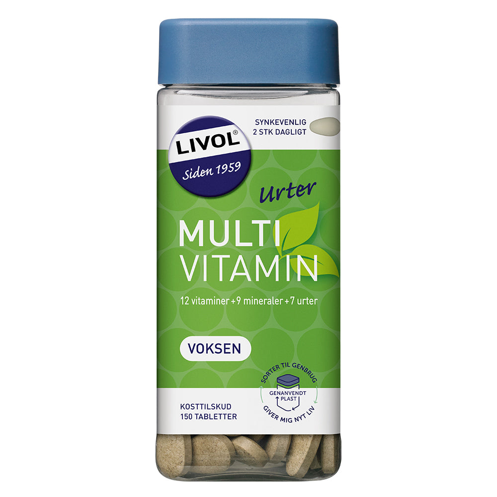 Se Livol Multivitamin med urter (150 stk) hos Muscle House