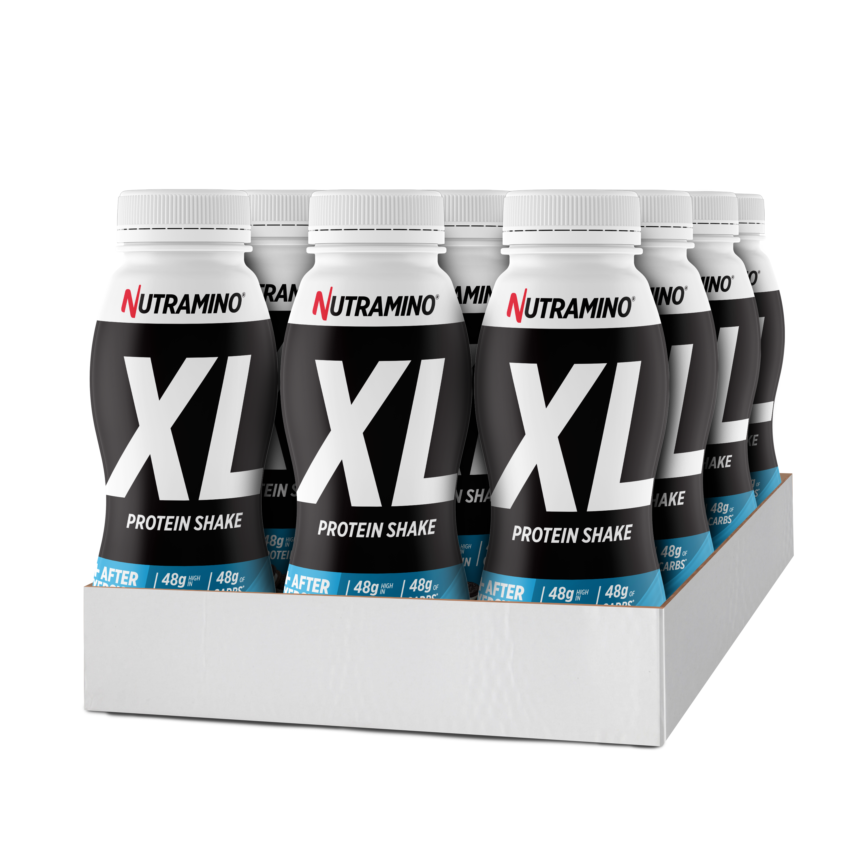 Billede af Nutramino XL Protein Shake - Cookies & Cream (12x 475ml)