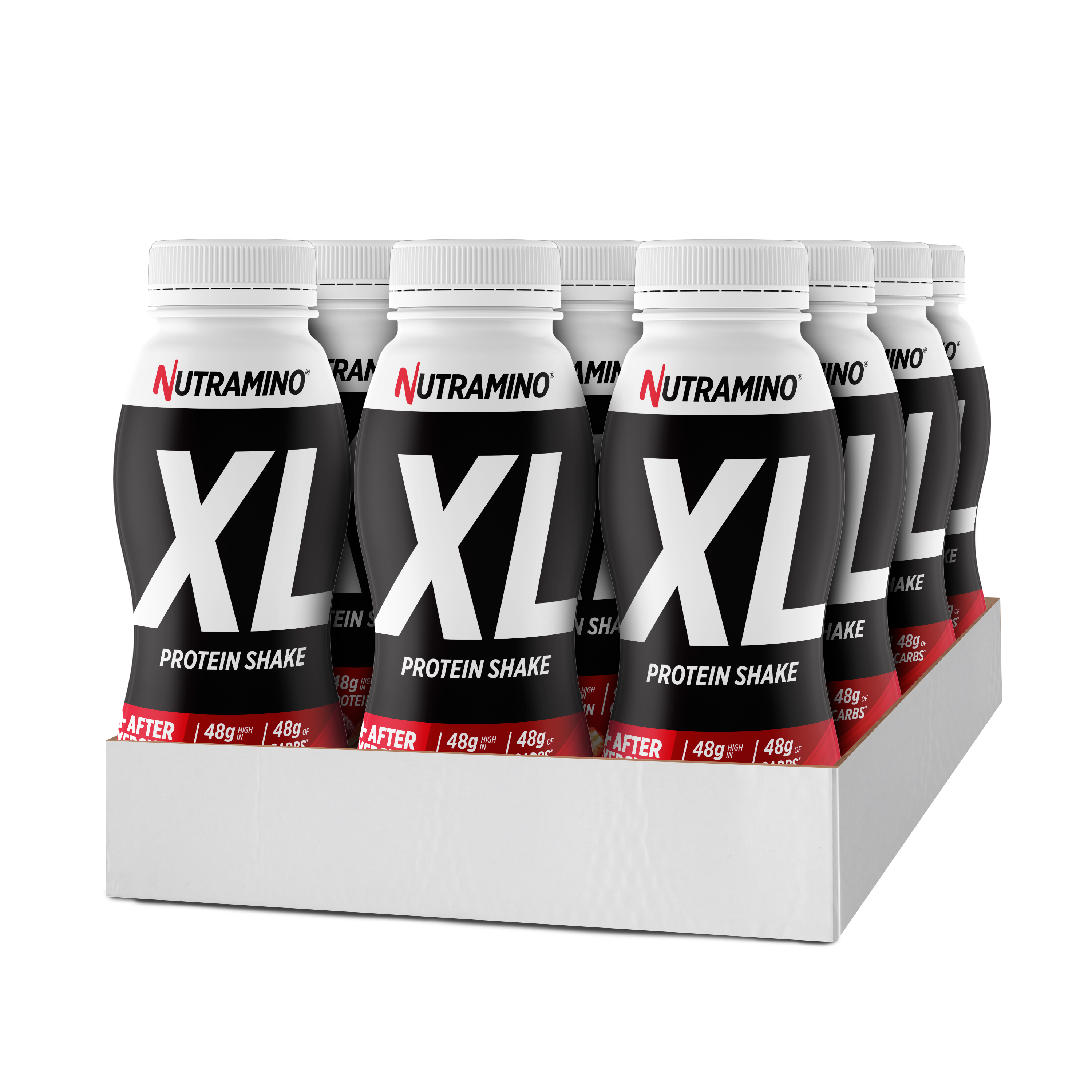 Brug Nutramino XL Protein Shake - Strawberry (12x 475ml) til en forbedret oplevelse