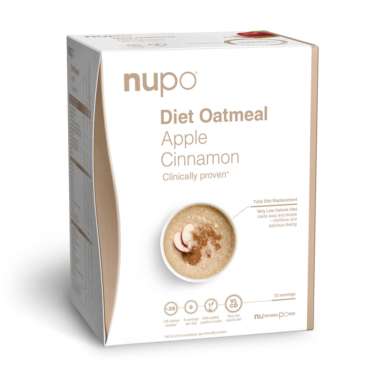 Brug Nupo Diet Oatmeal (384g) - Apple & Cinnamon til en forbedret oplevelse