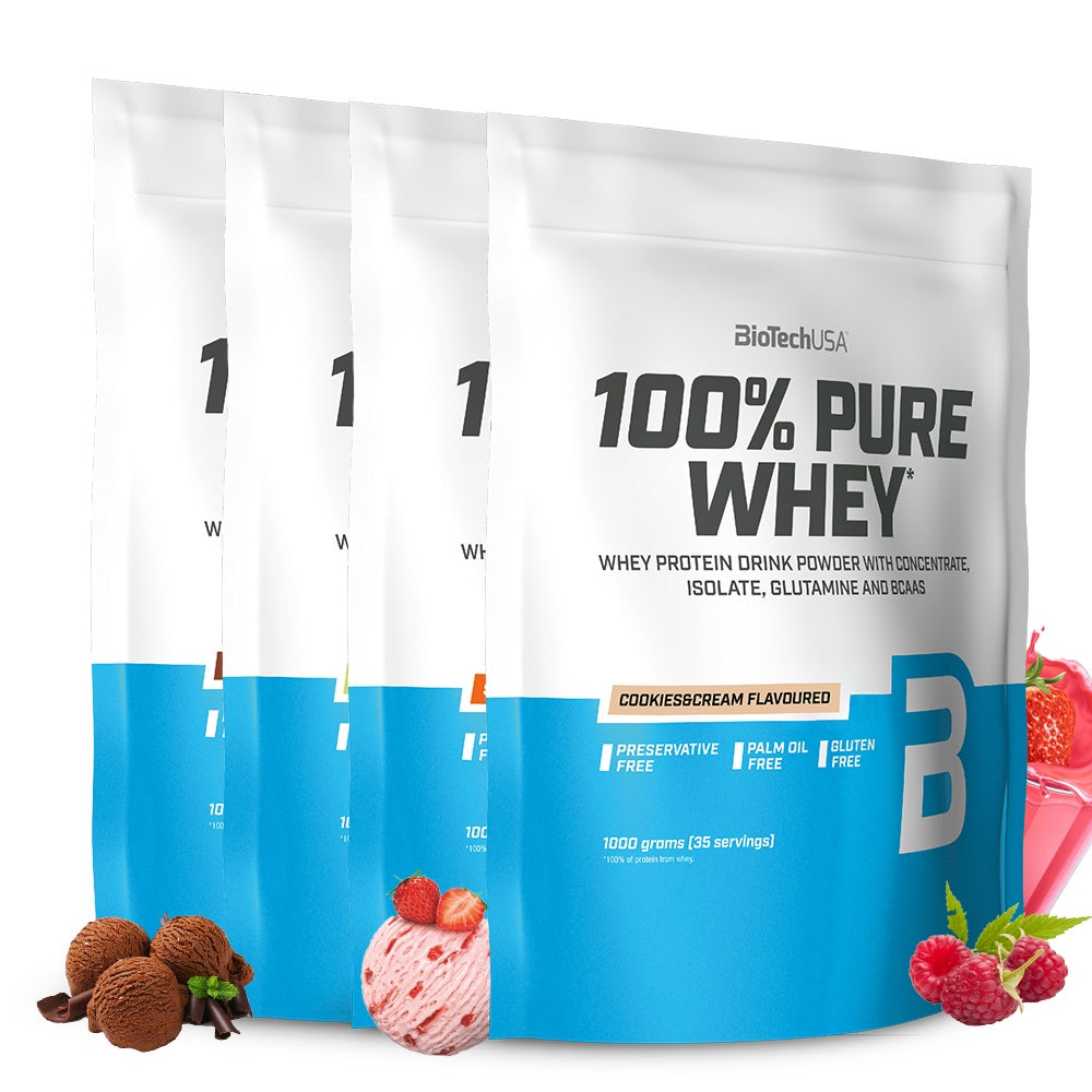 Se BioTechUSA 100% Pure Whey - Proteinpulver (6x1 kg) hos Muscle House