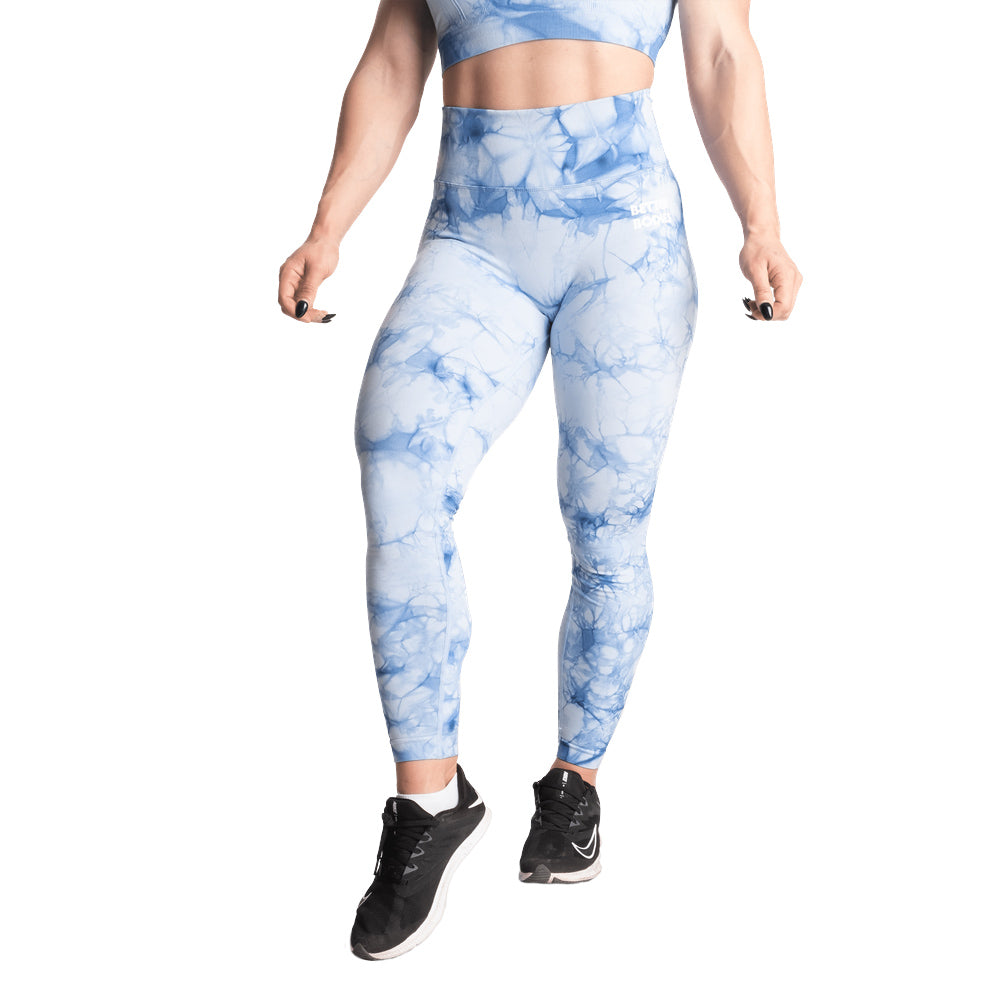 Brug Better Bodies Tie Dye Scrunch Leggings - Blue til en forbedret oplevelse