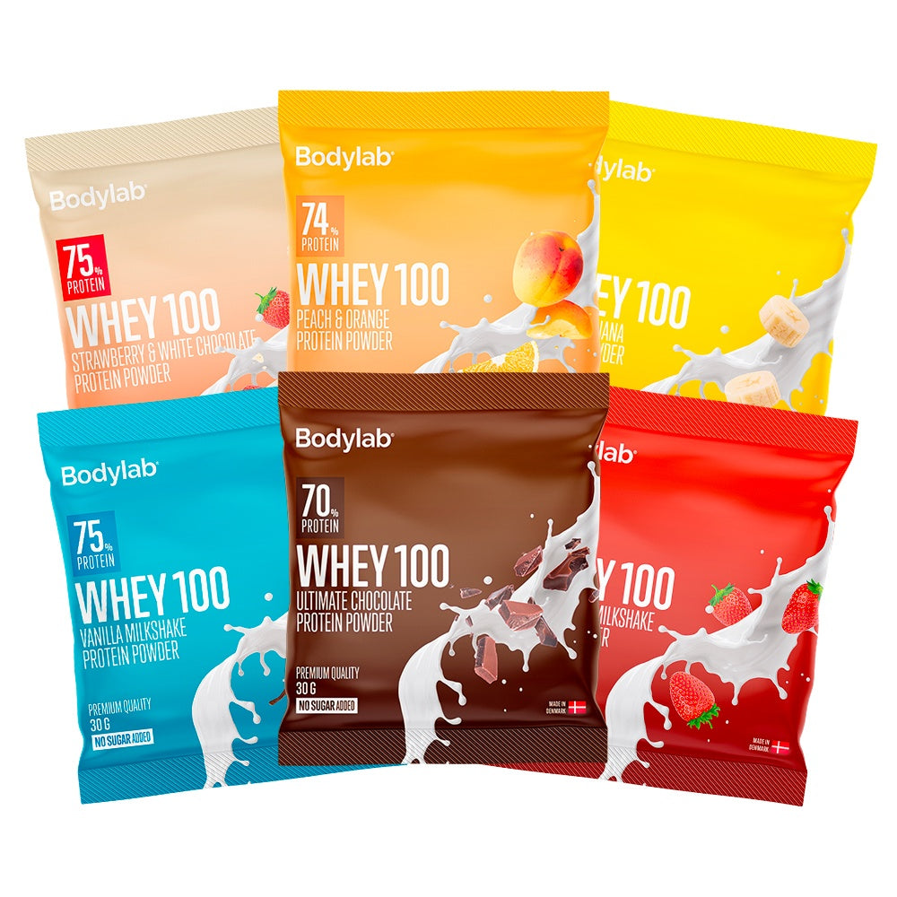 Se Bodylab Whey 100 - Bland Selv (5x 30g) - Proteinpulver hos Muscle House