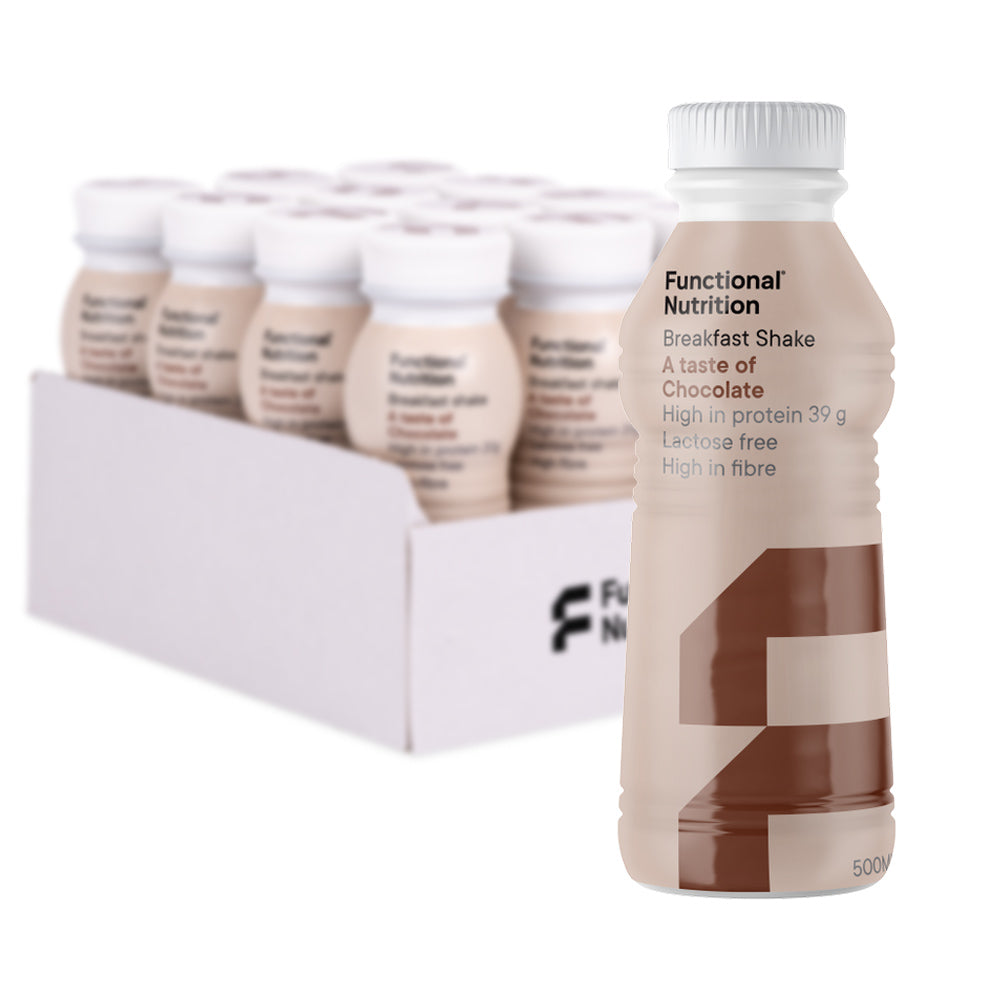 Brug Functional Nutrition Protein Shake - Breakfast Chocolate (12x 500ml) til en forbedret oplevelse