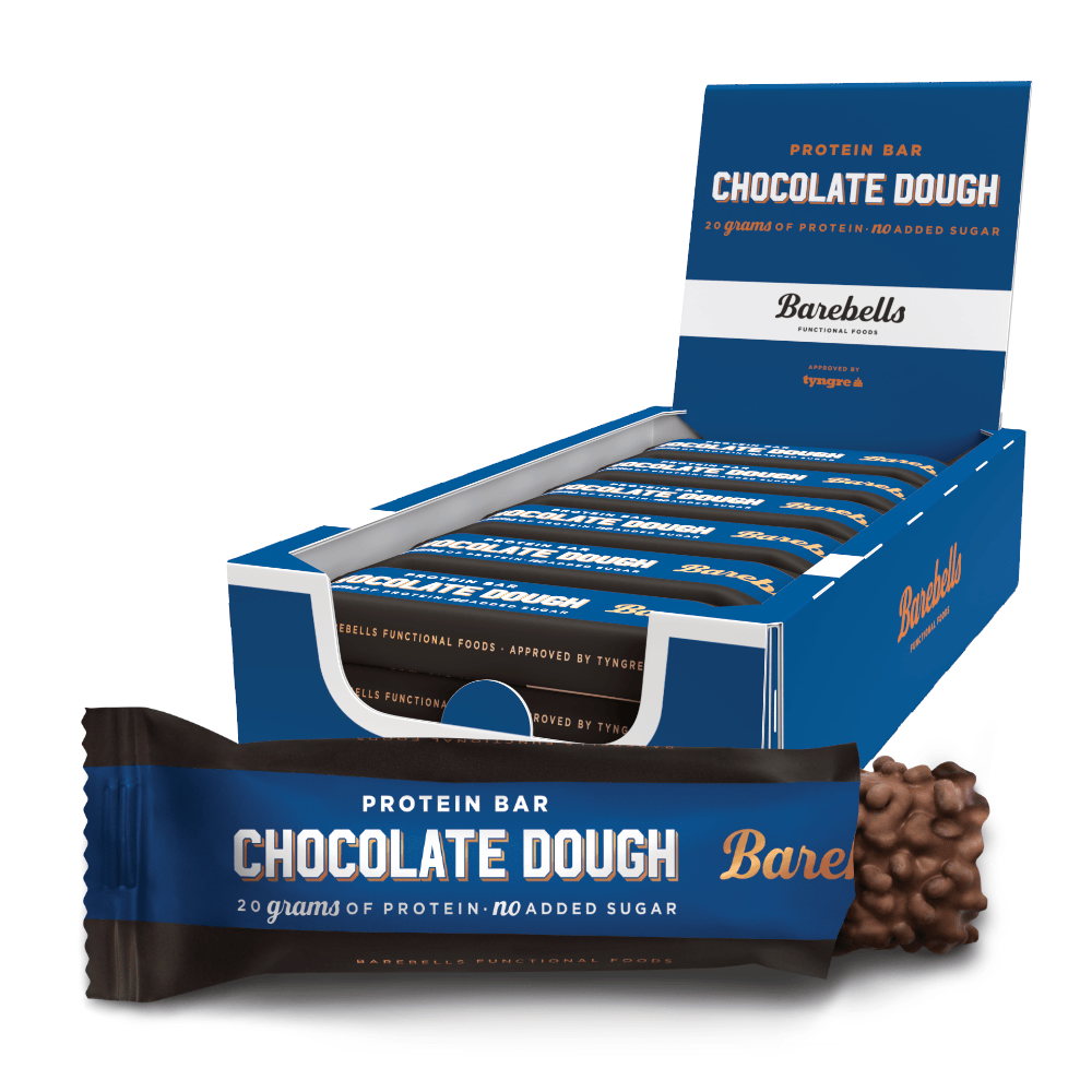 Brug Barebells Protein Bar - Chocolate Dough (12x 55g) til en forbedret oplevelse