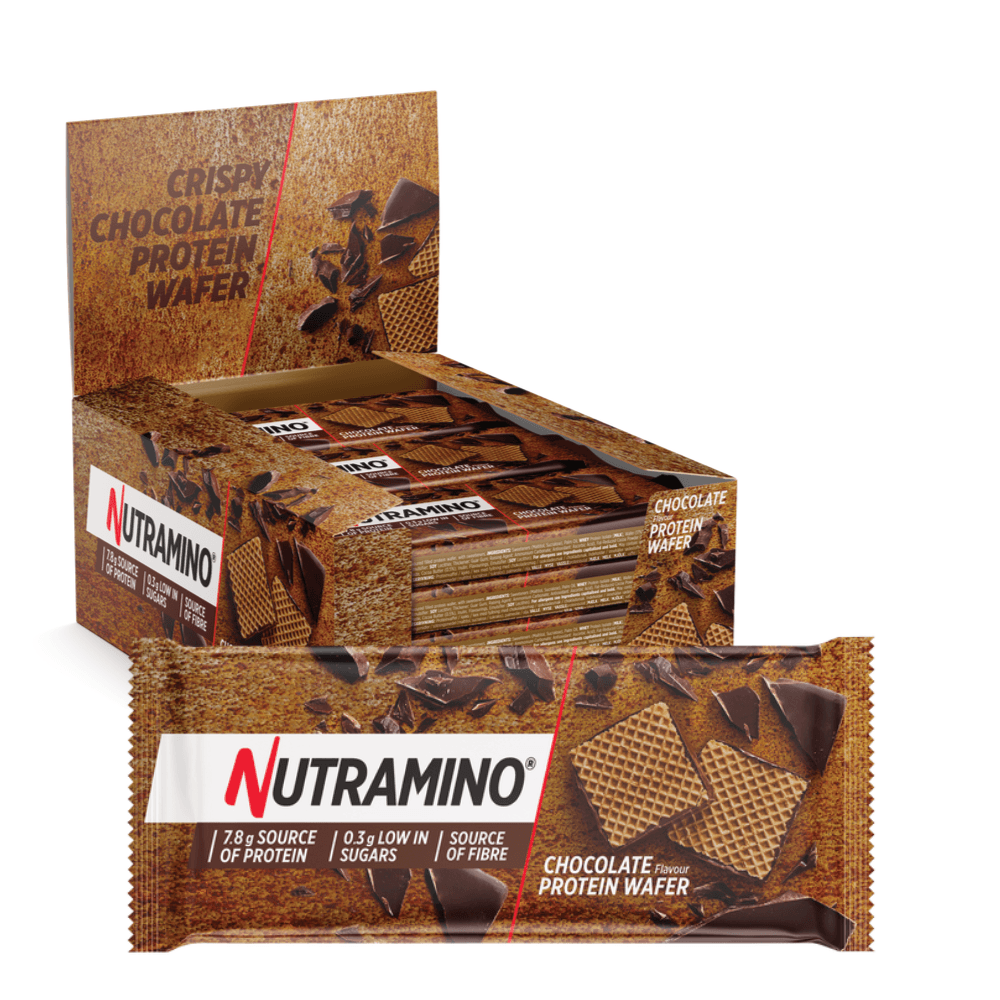 Se Nutramino Protein Wafer - Chocolate (12x39g) hos Muscle House