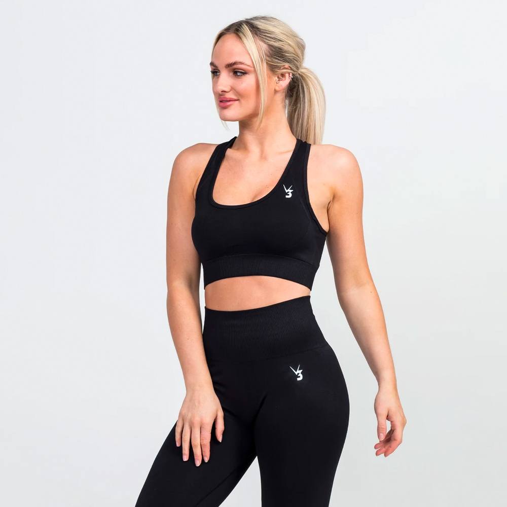 Brug V3 Apparel Curve Seamless Sports Bra - Black til en forbedret oplevelse