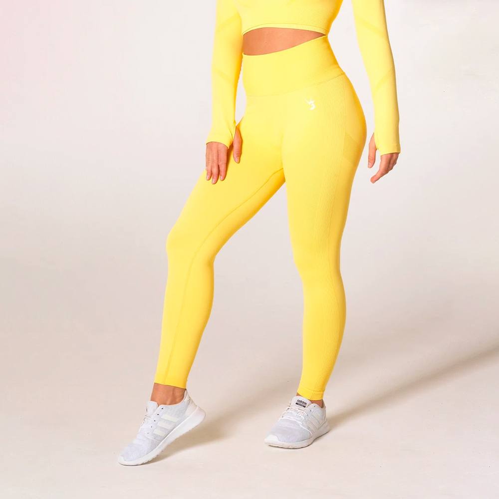 Billede af V3 Apparel Define Seamless Scrunch Leggings - Lemon