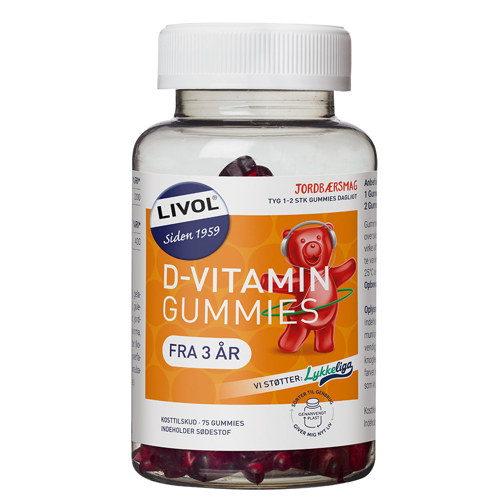 Brug Livol D-Vitamin Gummies (75 stk) til en forbedret oplevelse