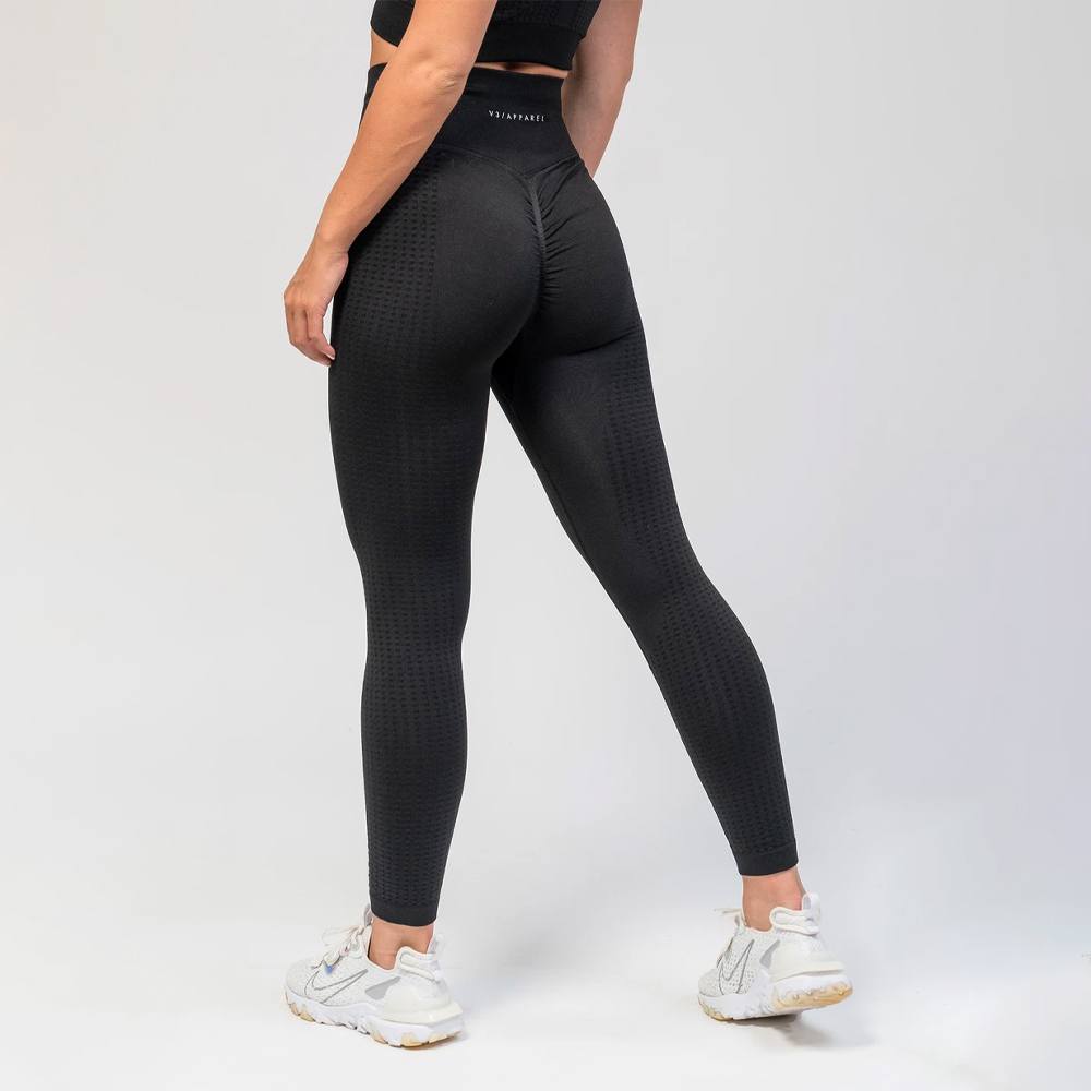 Billede af V3 Apparel Empower Seamless Scrunch Leggings - Black