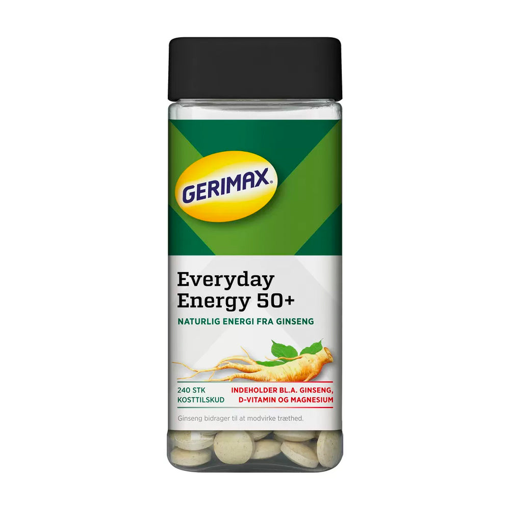 Brug Gerimax Everyday Energy 50+ (240 stk) til en forbedret oplevelse