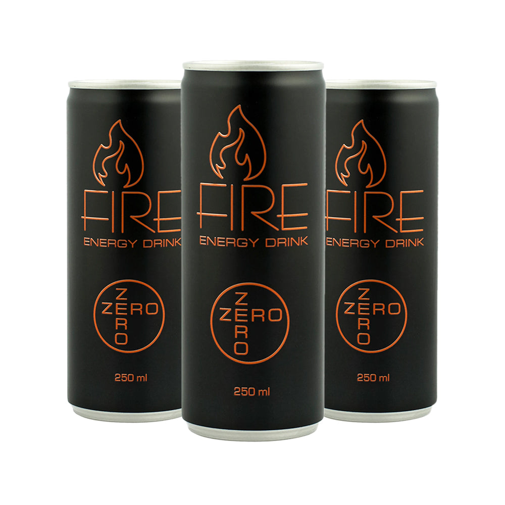 Se Fire Energy Drink - Zero (24x 250 ml) hos Muscle House